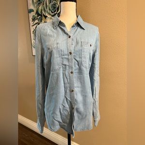 Woman’s Chaps Denim Button Down Long Sleeve